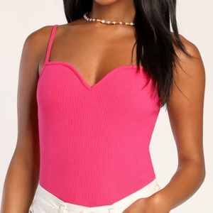 Lulus ribbed heart shaped bodysuit